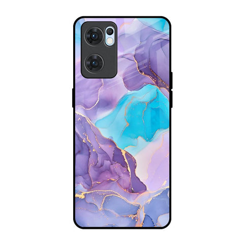 Alcohol ink Marble Oppo Reno7 5G Glass Back Cover Online