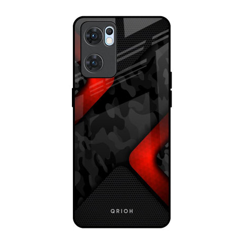Modern Camo Abstract Oppo Reno7 5G Glass Back Cover Online