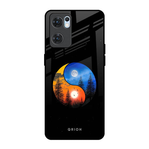 Yin Yang Balance Oppo Reno7 5G Glass Back Cover Online