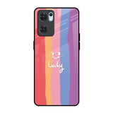 Lucky Abstract Oppo Reno7 5G Glass Back Cover Online