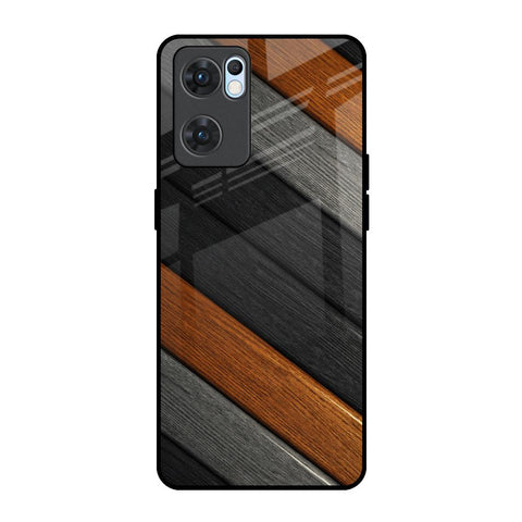 Tri Color Wood Oppo Reno7 5G Glass Back Cover Online