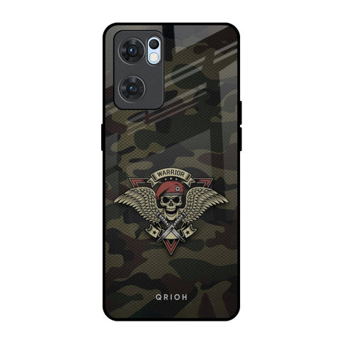 Army Warrior Oppo Reno7 5G Glass Back Cover Online