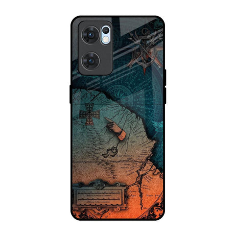 Geographical Map Oppo Reno7 5G Glass Back Cover Online