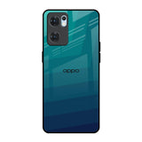 Green Triangle Pattern Oppo Reno7 5G Glass Back Cover Online