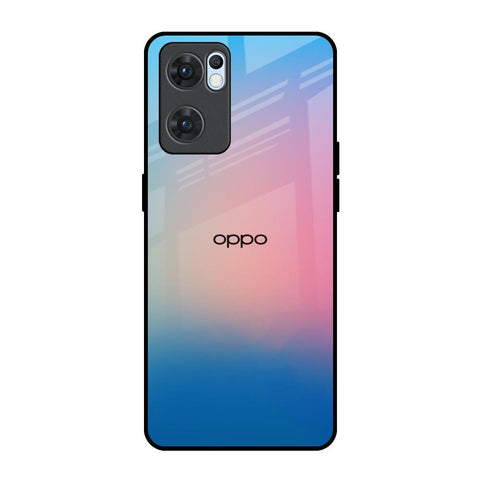 Blue & Pink Ombre Oppo Reno7 5G Glass Back Cover Online
