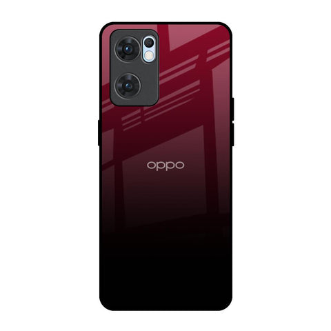 Wine Red Oppo Reno7 5G Glass Back Cover Online