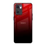 Maroon Faded Oppo Reno7 5G Glass Back Cover Online