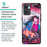 Radha Krishna Art Glass Case for Oppo Reno7 5G