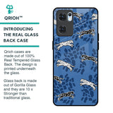 Blue Cheetah Glass Case for Oppo Reno7 5G