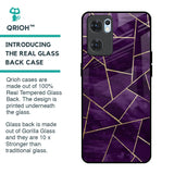Geometric Purple Glass Case For Oppo Reno7 5G
