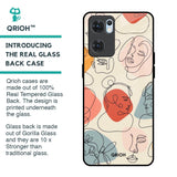 Abstract Faces Glass Case for Oppo Reno7 5G