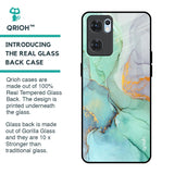 Green Marble Glass Case for Oppo Reno7 5G