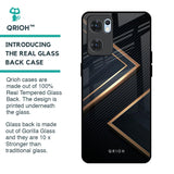 Sleek Golden & Navy Glass Case for Oppo Reno7 5G