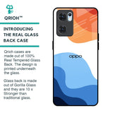 Wavy Color Pattern Glass Case for Oppo Reno7 5G