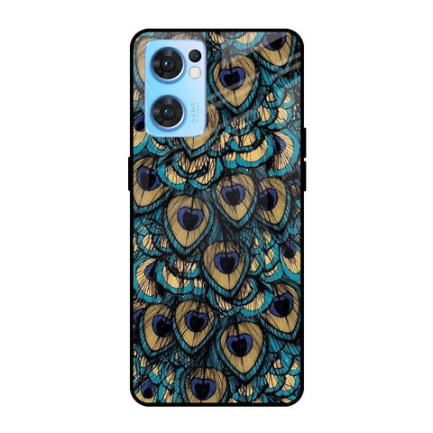 Peacock Feathers Oppo Reno7 5G Glass Cases & Covers Online