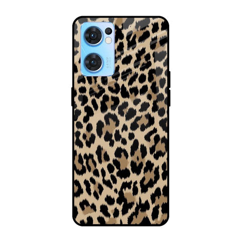 Leopard Seamless Oppo Reno7 5G Glass Cases & Covers Online
