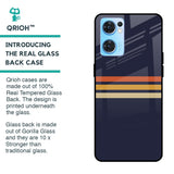 Tricolor Stripes Glass Case For Oppo Reno7 5G