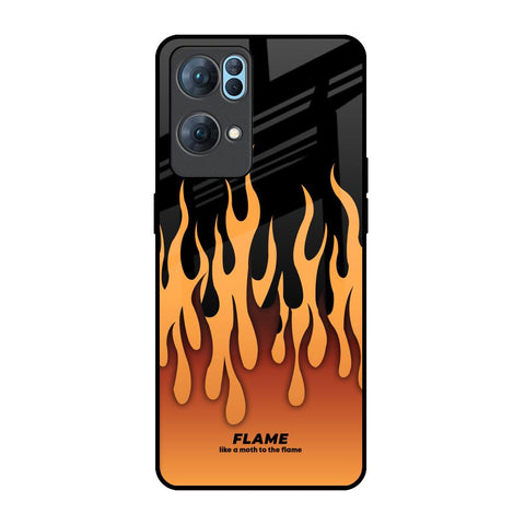 Fire Flame Oppo Reno7 Pro 5G Glass Back Cover Online
