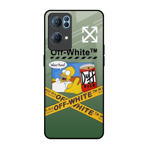 Duff Beer Oppo Reno7 Pro 5G Glass Back Cover Online