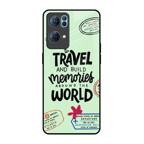 Travel Stamps Oppo Reno7 Pro 5G Glass Back Cover Online