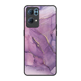 Purple Gold Marble Oppo Reno7 Pro 5G Glass Back Cover Online