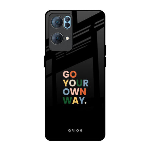 Go Your Own Way Oppo Reno7 Pro 5G Glass Back Cover Online