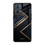 Sleek Golden & Navy Oppo Reno7 Pro 5G Glass Back Cover Online