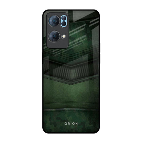 Green Leather Oppo Reno7 Pro 5G Glass Back Cover Online