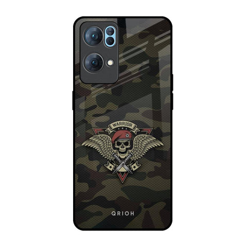 Army Warrior Oppo Reno7 Pro 5G Glass Back Cover Online
