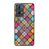 Multicolor Mandala Oppo Reno7 Pro 5G Glass Back Cover Online