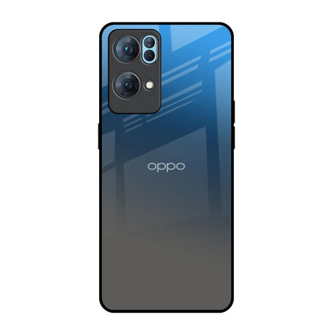 Blue Grey Ombre Oppo Reno7 Pro 5G Glass Back Cover Online
