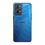 Blue Wave Abstract Oppo Reno7 Pro 5G Glass Back Cover Online