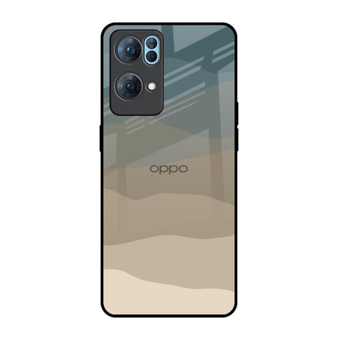 Abstract Mountain Pattern Oppo Reno7 Pro 5G Glass Back Cover Online