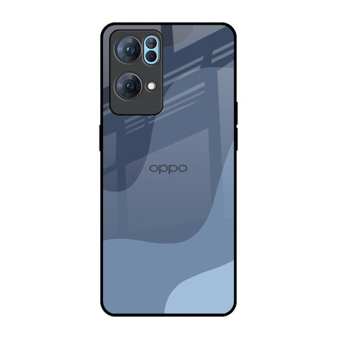 Navy Blue Ombre Oppo Reno7 Pro 5G Glass Back Cover Online