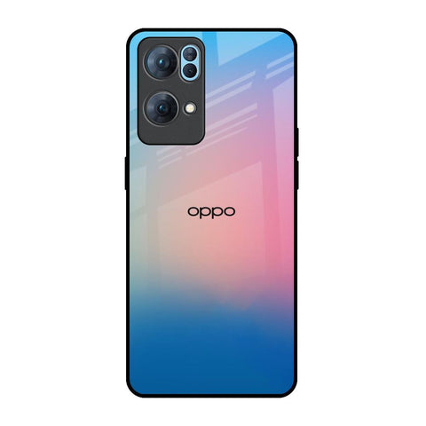 Blue & Pink Ombre Oppo Reno7 Pro 5G Glass Back Cover Online