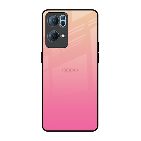 Pastel Pink Gradient Oppo Reno7 Pro 5G Glass Back Cover Online