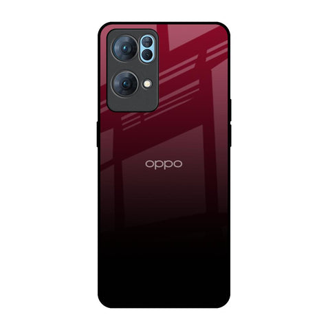 Wine Red Oppo Reno7 Pro 5G Glass Back Cover Online
