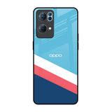 Pink & White Stripes Oppo Reno7 Pro 5G Glass Back Cover Online