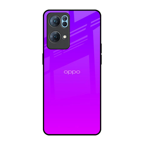 Purple Pink Oppo Reno7 Pro 5G Glass Back Cover Online