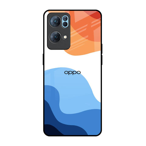 Wavy Color Pattern Oppo Reno7 Pro 5G Glass Back Cover Online