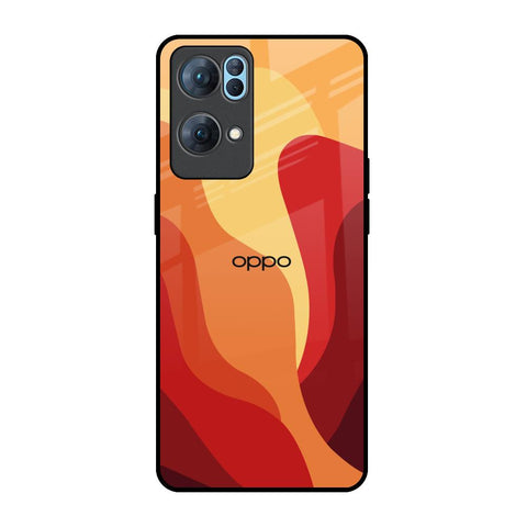 Magma Color Pattern Oppo Reno7 Pro 5G Glass Back Cover Online