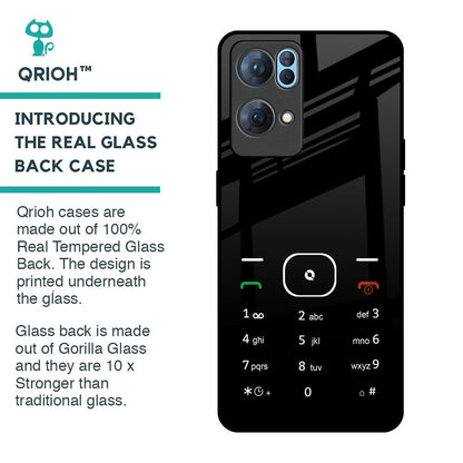 Classic Keypad Pattern Glass Case for Oppo Reno7 Pro 5G