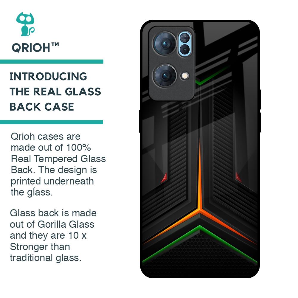 Modern Ultra Chevron Glass Case for Oppo Reno7 Pro 5G