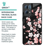 Black Cherry Blossom Glass Case for Oppo Reno7 Pro 5G