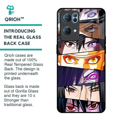 Anime Eyes Glass Case for Oppo Reno7 Pro 5G