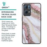 Pink & Gold Gllitter Marble Glass Case for Oppo Reno7 Pro 5G