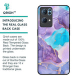 Alcohol ink Marble Glass Case for Oppo Reno7 Pro 5G