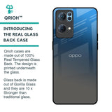 Blue Grey Ombre Glass Case for Oppo Reno7 Pro 5G