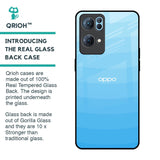 Wavy Blue Pattern Glass Case for Oppo Reno7 Pro 5G