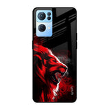 Red Angry Lion Oppo Reno7 Pro 5G Glass Cases & Covers Online